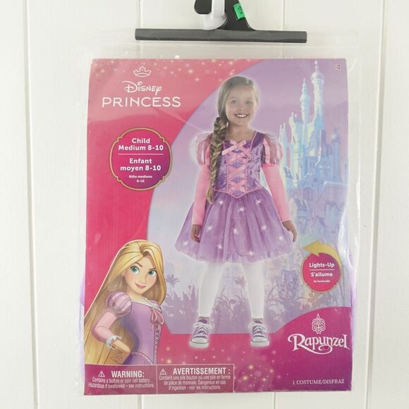 Disney Kids Tangled Rapunzel Light Up Costume Size Medium 8-10 - Picture 5 of 7
